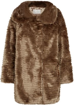 House of Fraser Kaliko Neutral Faux Fur Coat