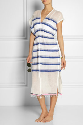 Lemlem Berta striped cotton-gauze dress