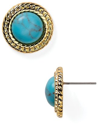 Lauren Ralph Lauren Adorned Bezel Button Stud Earrings
