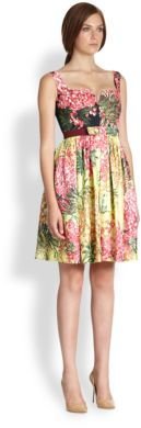Antonio Marras Floral Print Bow-Belt Dress