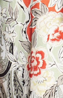 Etro Colorblock Floral Print Silk Cardigan