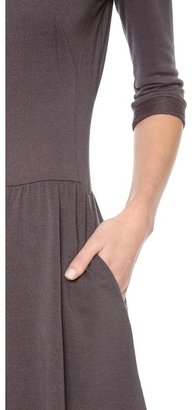 Three Dots Crew Neck Dress with 3/4 Sleeves