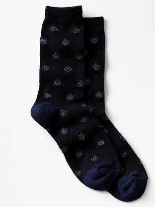 Gap Cozy metallic polka dot socks