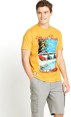 Tokyo Laundry Mens Maui Tour T-shirt - Yolk Yellow
