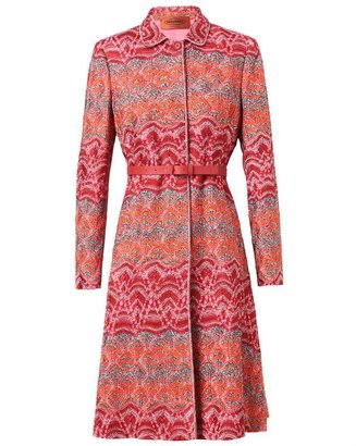 Missoni Crochet Embroidered Coat with Belt