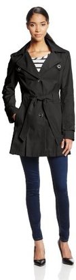 Via Spiga Women's Single-Breasted Belted  Trench Coat with Hood