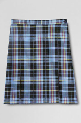 Lands' End School Uniform Custom Girls' Plaid Box Pleat Skirt (Below The Knee)