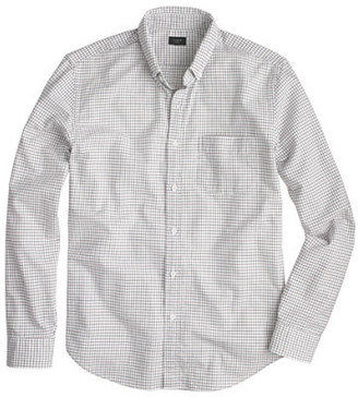 J.Crew Slim vintage oxford shirt in navy tattersall