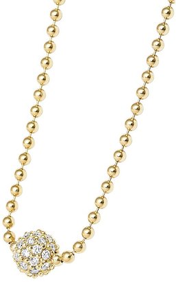 Lagos 18K Gold and Diamond Necklace, 16"