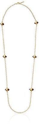 T Tahari Smoked Facets Gold-Tone Synthetic Black Diamond Station Necklace, 36"