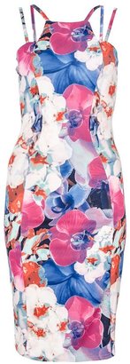 Quiz Abstract Floral Print Bodycon Dress