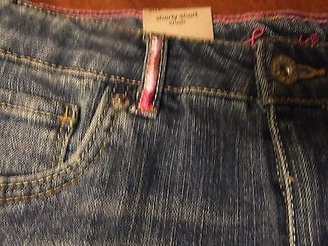 Levi's $36 Girls 14 Levis Shorty Shorts Adjustable Waistband Denim Jeans Shorts Crush