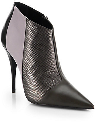 Narciso Rodriguez Sarah Mixed-Media Leather Booties
