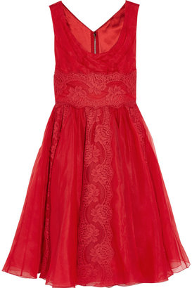 Dolce & Gabbana Lace-paneled organza dress
