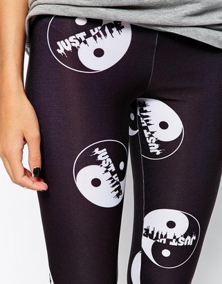 Hype X ASOS Leggings With All Over Ying Yang Print