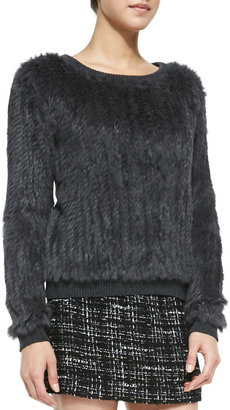 Milly Knitted Fur Sweater