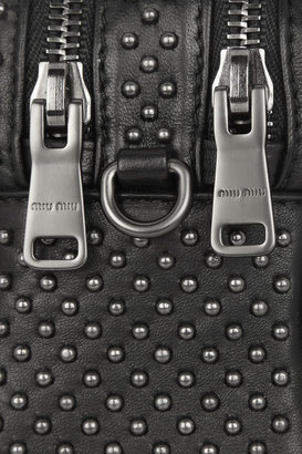 Miu Miu Studded leather shoulder bag