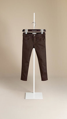 Burberry Waxed Denim Skinny Fit Jeans