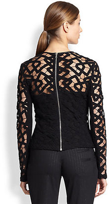 Yigal Azrouel Interlocking Chains Lace Top