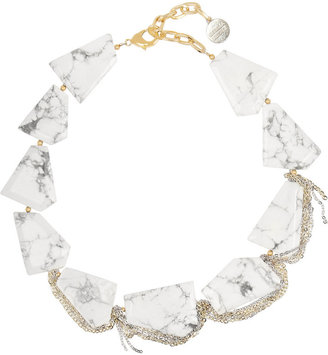 Gemma Redux Gold-plated howlite necklace