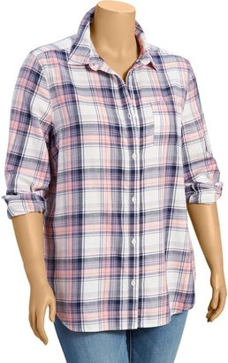 Old Navy Women's Plus Plaid Flannel Button-Front Shirts