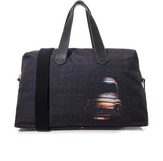 Paul Smith Mini-print cotton-canvas travel bag