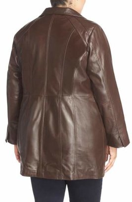 Ellen Tracy Leather Walking Coat