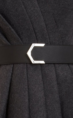 Fendi Pleated-Front Belted Jacket