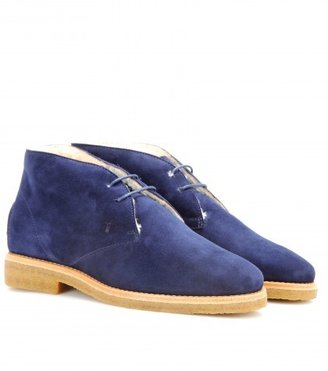 Tod's No_Code Shearling-lined Suede Desert Boots