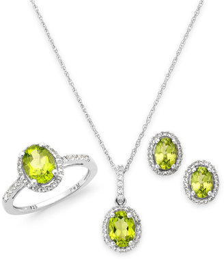 Macy's Peridot and White Topaz Jewelry Set in Sterling Silver (5-1/2 ct. t.w.)