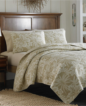 Tommy Bahama CLOSEOUT! Home Hannalie Hibiscus Neutral Twin Quilt