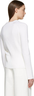 J.W.Anderson Cream White Merino Wool Raglan Sweater