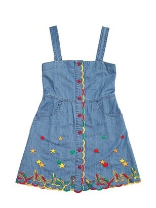 Stella McCartney Kids - Embroidered Cotton Chambray Dress