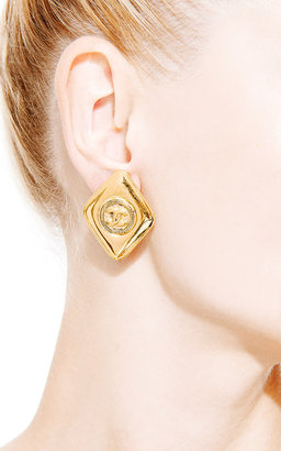 WGACA Vintage Chanel Diamond Shape Earrings From What Goes Around Comes Around