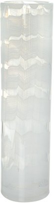 LSA International Linen vase height 45cm in white