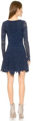 Nightcap Clothing Spanish Lace Deep V Fit and Flare Dress