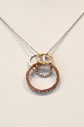 Charlene K 17" Stackable Multi Circle Pendant Necklace