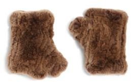 Saks Fifth Avenue Rabbit Fur Texting Gloves