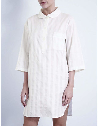 Bodas Shadow Stripe cotton nightshirt