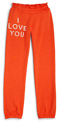 Wildfox Couture Kids Girl's "I Love You" Terry Sweatpants