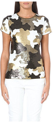 MICHAEL Michael Kors Sequinned camouflage top