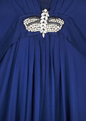 Temperley London Oberon powder blue silk chiffon gown