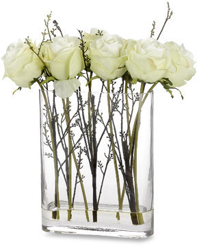 Bed Bath & Beyond Roses and Twigs in Oval Water Vase