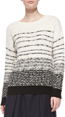 Vince Textured Stripe Knit Sweater