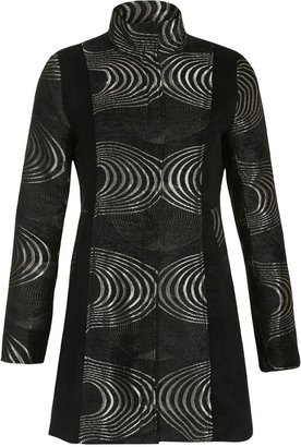 House of Fraser Chase 7 Swirl Patchwork Panel Coat