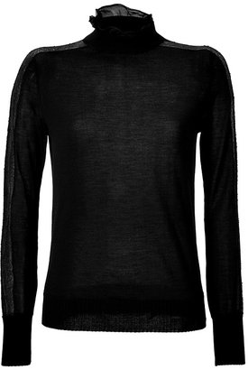 Alberta Ferretti Wool Top in Black