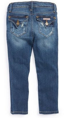 Hudson 'Collin' Flap Pocket Skinny Jeans (Toddler Girls)