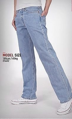 Levi's Levis Style# 501-0134 38 X 32 Light Stonewash Original Jeans Straight Pre Wash