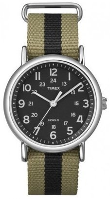 Timex Weekender Slip Through Watch in Olive