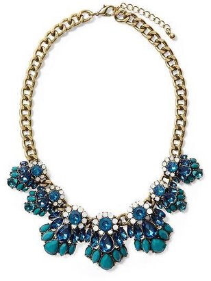 Sabine Blue Flower Link Necklace